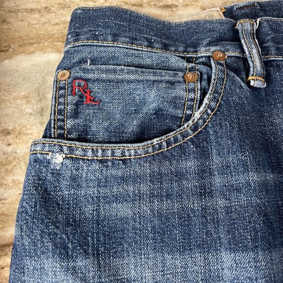 Polo Ralph Lauren Mens Classic Fit Straight Leg Blue Denim Jeans Size 46x32 - Picture 3 of 13